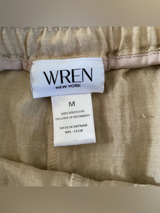 WREN New York Beige Floral Embroidered Shorts Lightweight High-Rise M - Picture 2 of 9